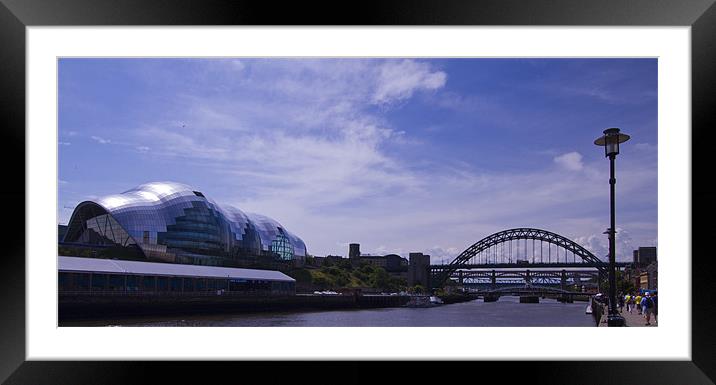Newcastle river Tyne Framed Mounted Print by David French
