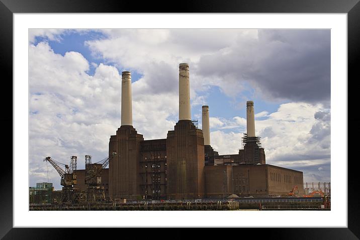 Battersea Power Station Framed Mounted Print by David French