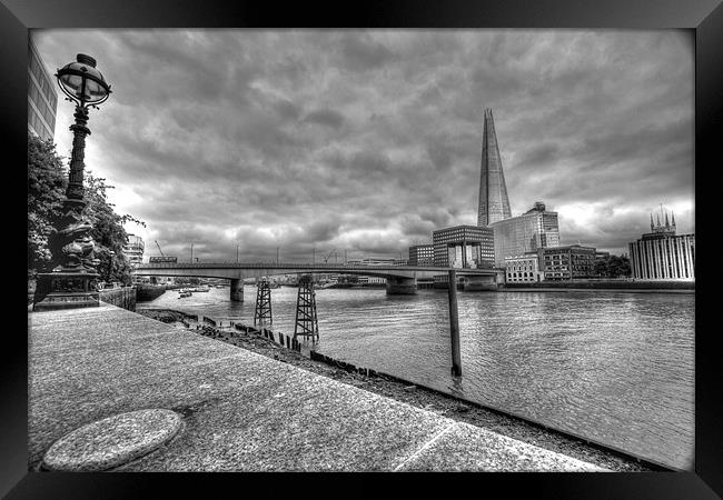 London Bridge Shard HDR Framed Print by David French