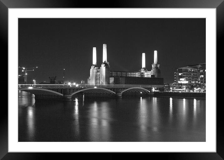 Battersea Power Station London Framed Mounted Print by David French