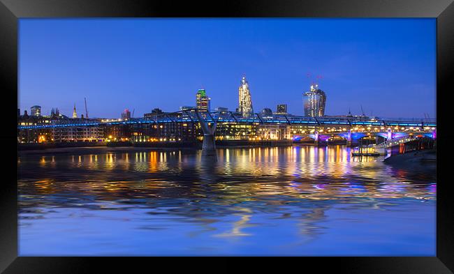 London Thames Bridges Framed Print by David French