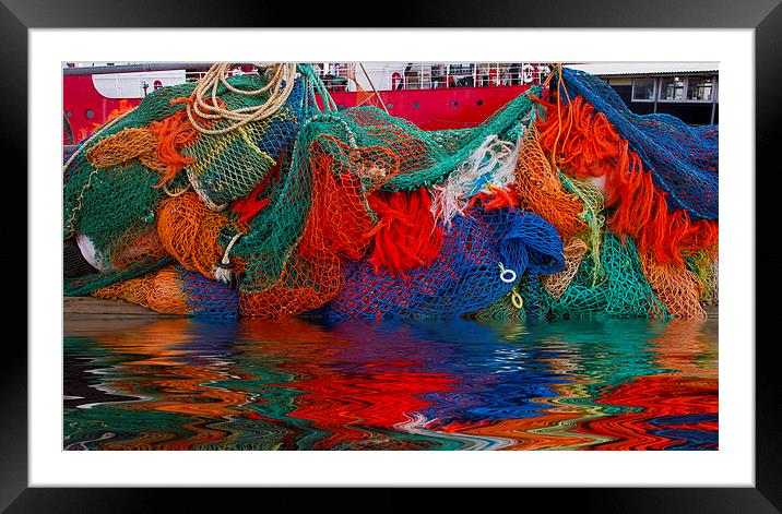 Fisherman’s nets Framed Mounted Print by David French