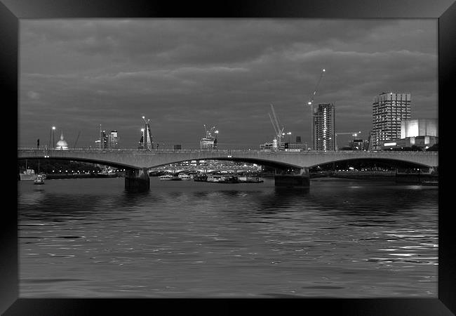 Waterloo  Bridge St Pauls London Framed Print by David French