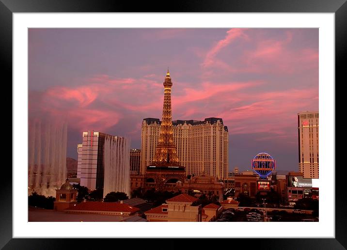 Bellagio Casino Las Vegas Framed Mounted Print by David French