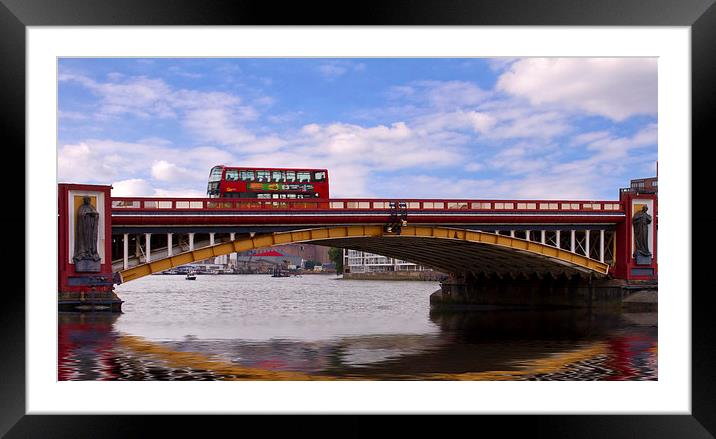 Vauxhall  Bridge Thames London Framed Mounted Print by David French
