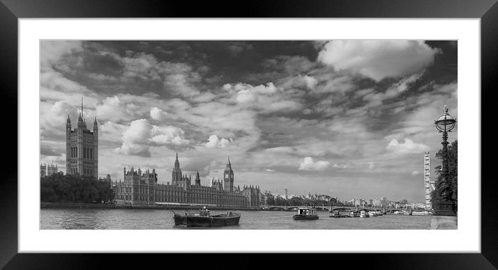 Westminster  Bridge HDR Framed Mounted Print by David French