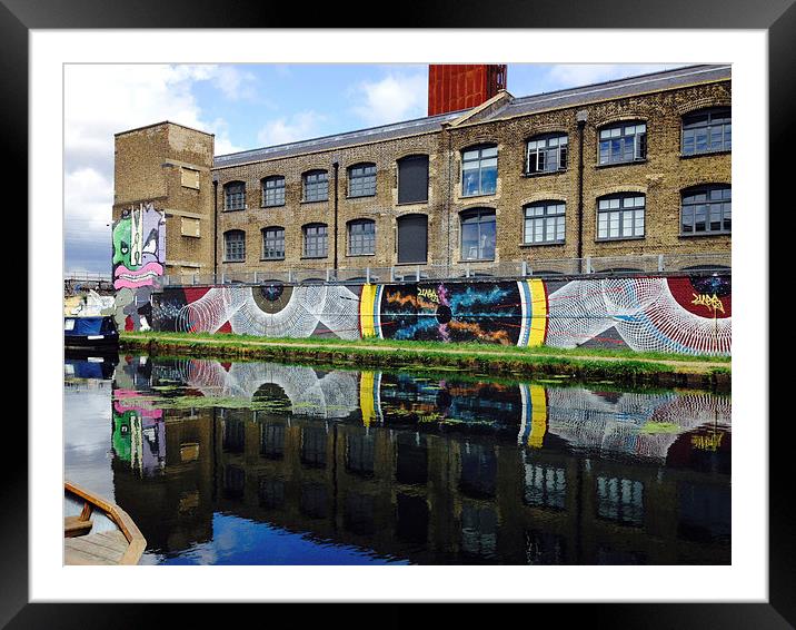Crate Brewery Canal Side River Lea Framed Mounted Print by David French