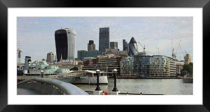  The City of London skyline  Framed Mounted Print by David French