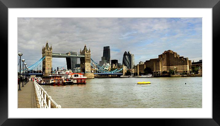  Tower Bridge London Skyline  Framed Mounted Print by David French