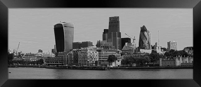  City of London skyline  panarama Framed Print by David French