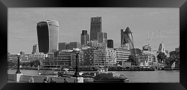  City of London skyline  panarama Framed Print by David French