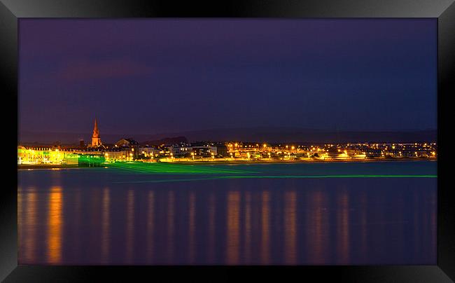 Weymouth Laser Nights Framed Print by David French