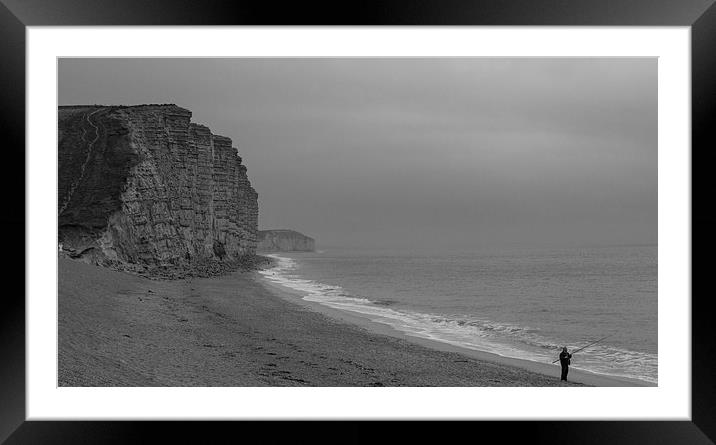 Westbay in Dorset BW Framed Mounted Print by David French