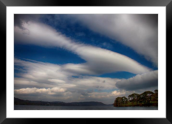 Clouds over Ulswater  Framed Mounted Print by David French