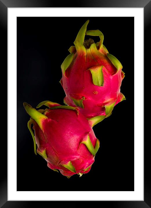 Pink Dragon Fruit  Framed Mounted Print by David French