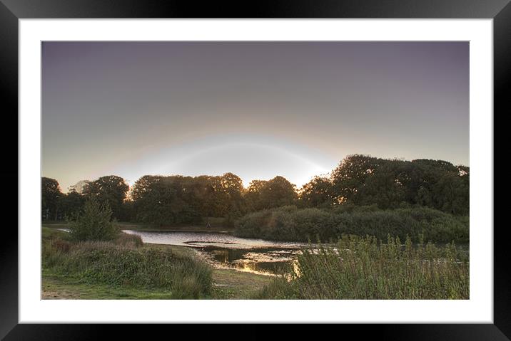 Sunrise over Wanstead Flats East London HDR Framed Mounted Print by David French