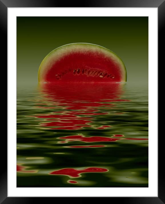 Water Melon Framed Mounted Print by David French