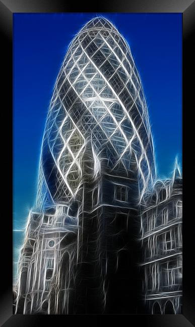 The Gherkin Tower Framed Print by David French