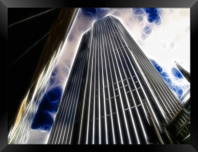Tower 42 fractal version Framed Print by David French
