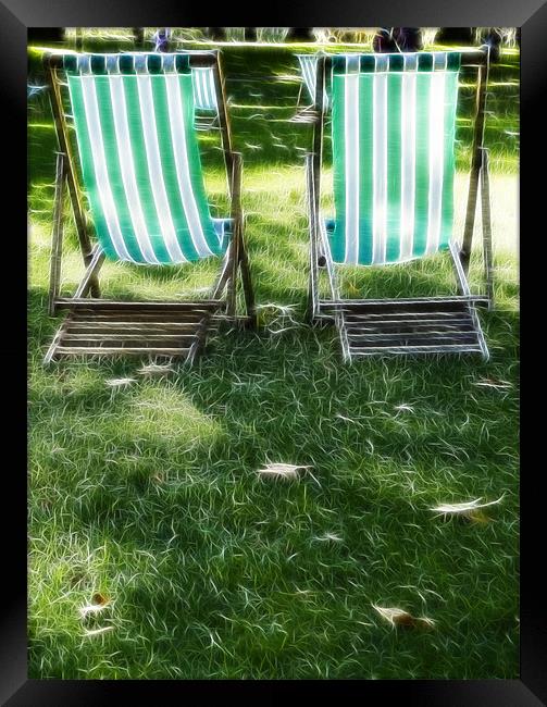 Deck Chairs Framed Print by David French