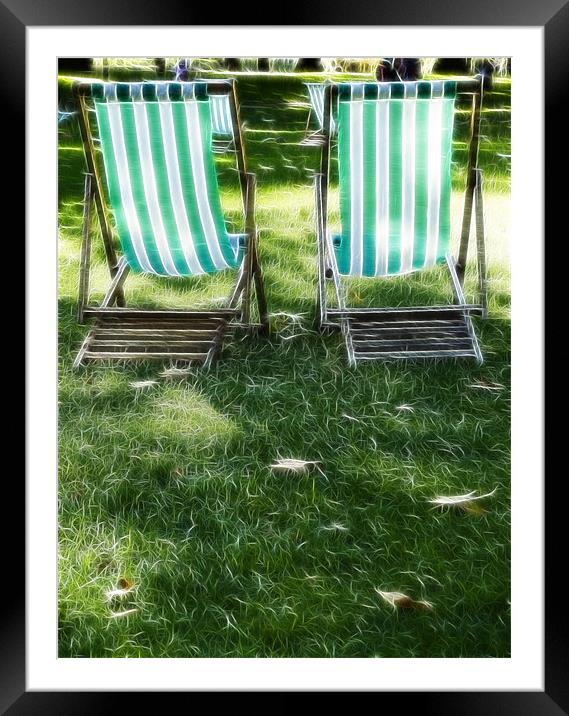 Deck Chairs Framed Mounted Print by David French