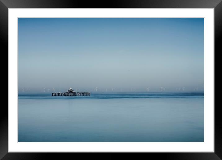 Herne Bay old pier Kent  Framed Mounted Print by David French