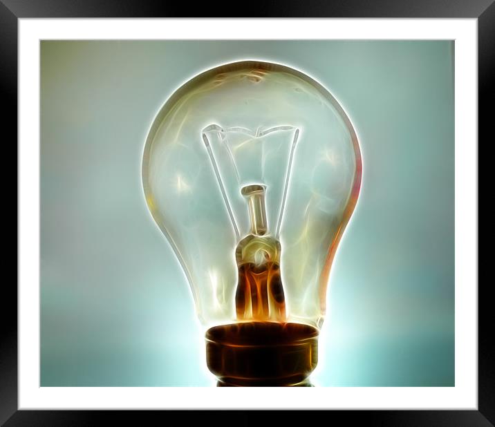 Light Bulb fractals version Framed Mounted Print by David French