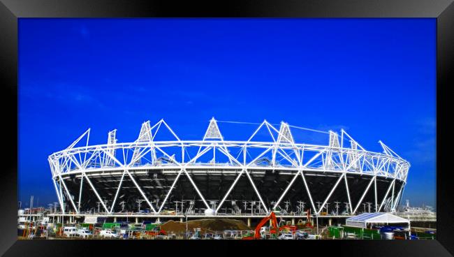 2012 Olympics stadium fractals Framed Print by David French