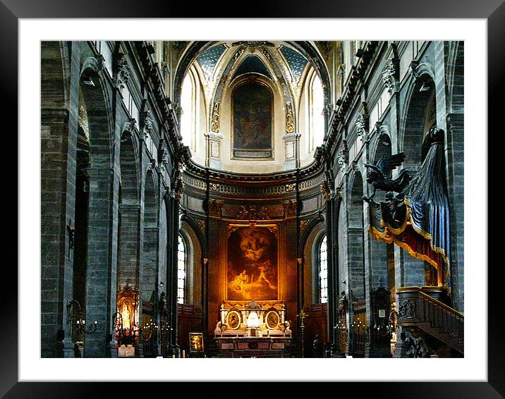 Church interior fractals Framed Mounted Print by David French
