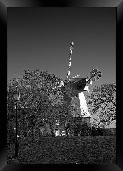 Windmill Baker Street  Orsett Thurrock Essex BW Framed Print by David French