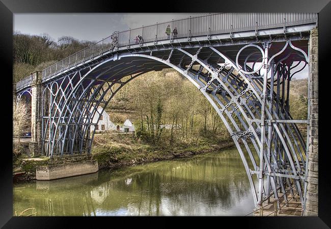 Ironbridge over the River Severn Framed Print by David French