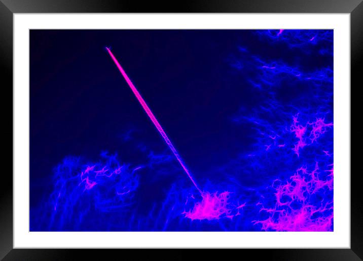 Spear of fire fractals Framed Mounted Print by David French