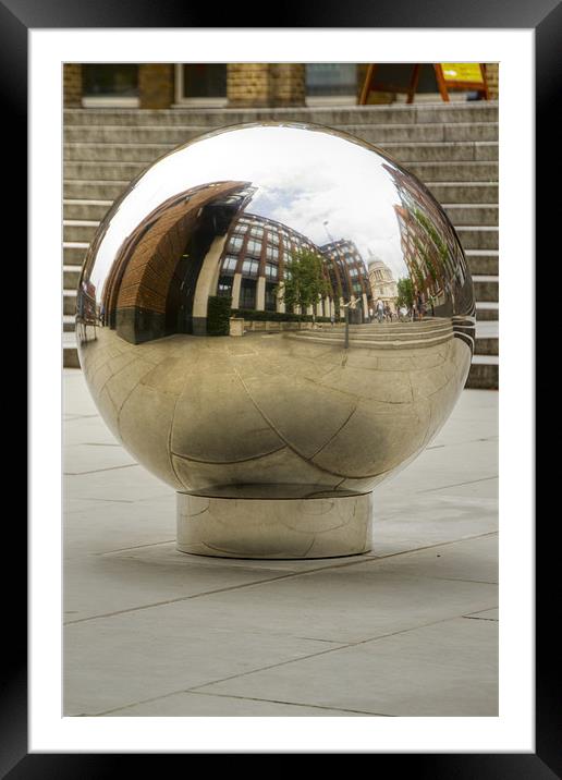 Global view St Pauls Framed Mounted Print by David French