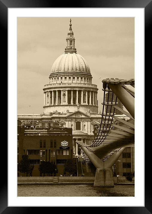 St Pauls Cathedral London Framed Mounted Print by David French