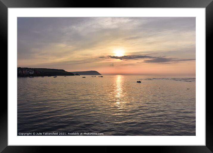 Pembrokeshire's sunset seascape Framed Mounted Print by Julie Tattersfield