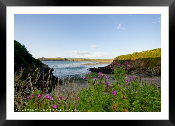 The old life boat ramp leading out to sea from the Framed Mounted Print by Julie Tattersfield