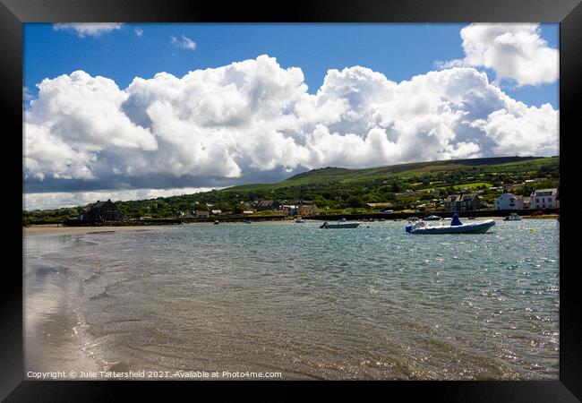 Parrog view, Pembrokeshire  Framed Print by Julie Tattersfield