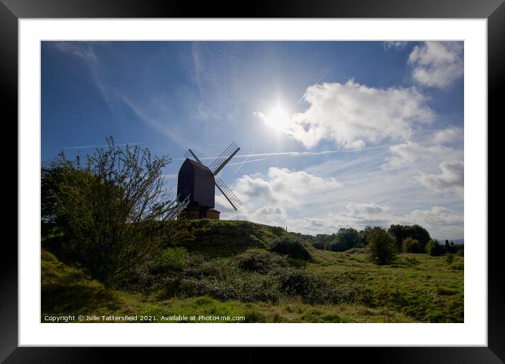 Brill windmill in the Autumn sunshine Framed Mounted Print by Julie Tattersfield