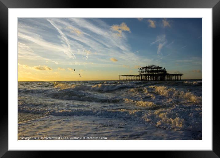 sunrise at Brighton Framed Mounted Print by Julie Tattersfield