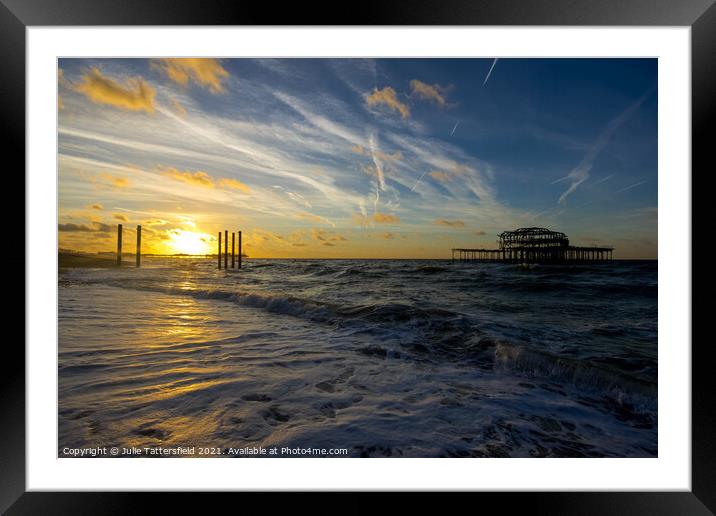 Sunrise glow Brighton Framed Mounted Print by Julie Tattersfield