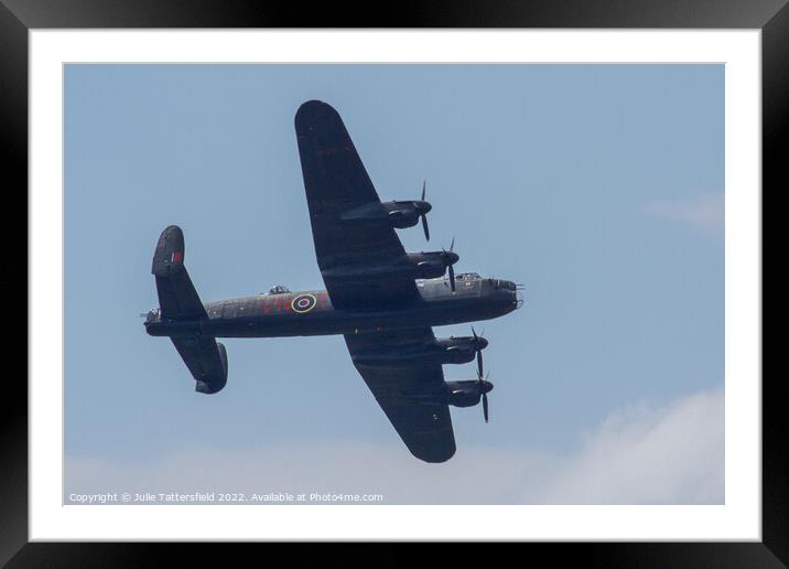 Lancaster Bomber Framed Mounted Print by Julie Tattersfield