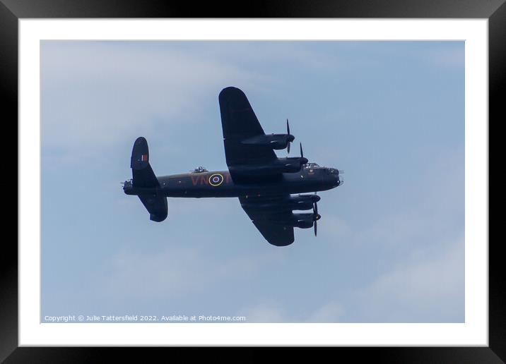 RAF Lancaster Bomber Framed Mounted Print by Julie Tattersfield