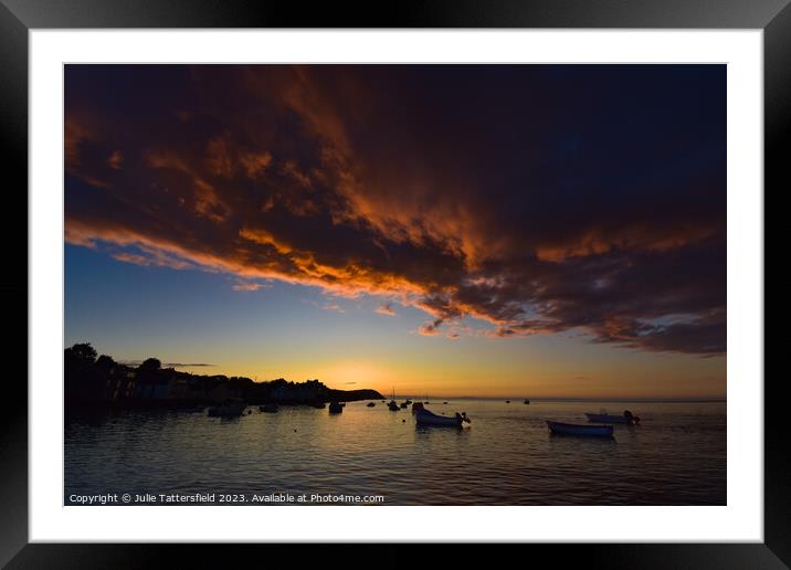Moody sunset  Framed Mounted Print by Julie Tattersfield