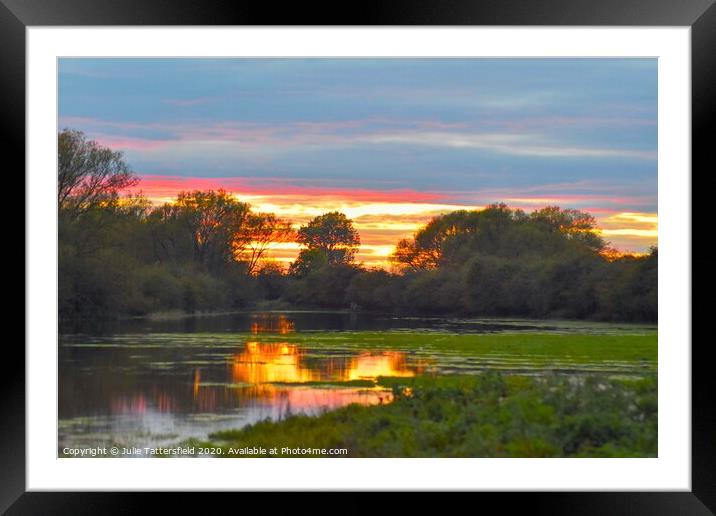 Sunset in Oxfordshire Framed Mounted Print by Julie Tattersfield