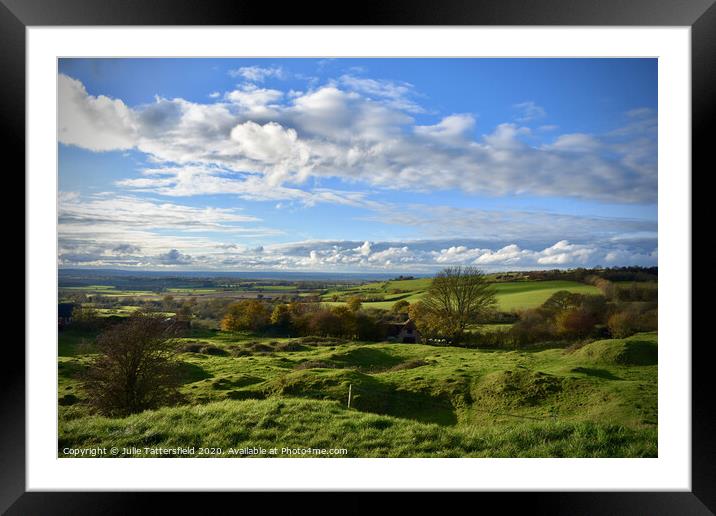 Oxfordshire Brill landscape as far as the eye can  Framed Mounted Print by Julie Tattersfield
