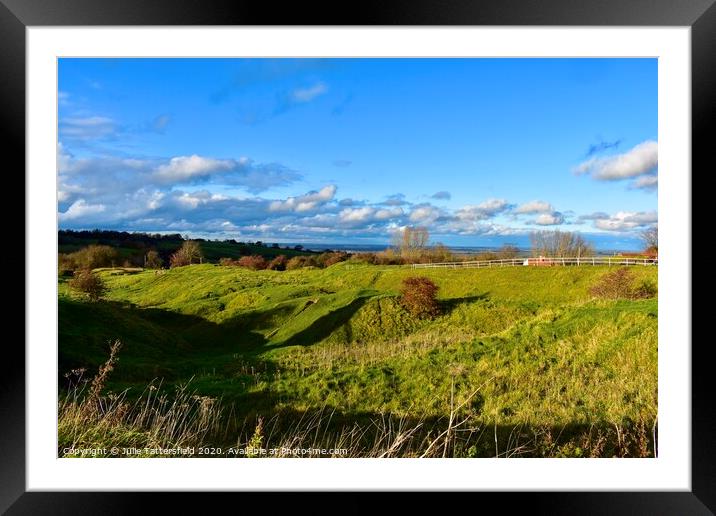 As far as the eye can see, Oxfordshire landscape Framed Mounted Print by Julie Tattersfield