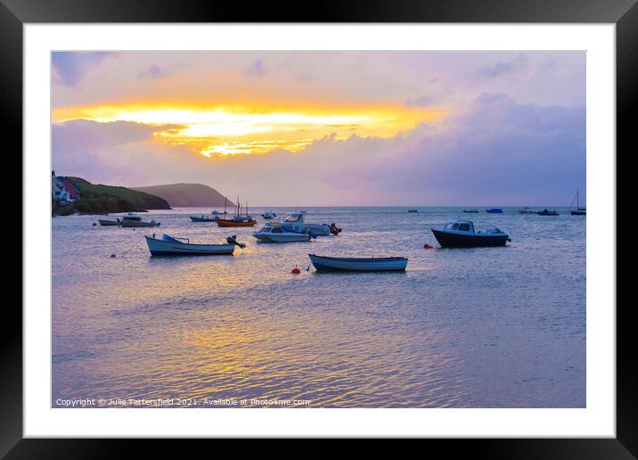 Sunset in Pembrokeshire Newport Framed Mounted Print by Julie Tattersfield