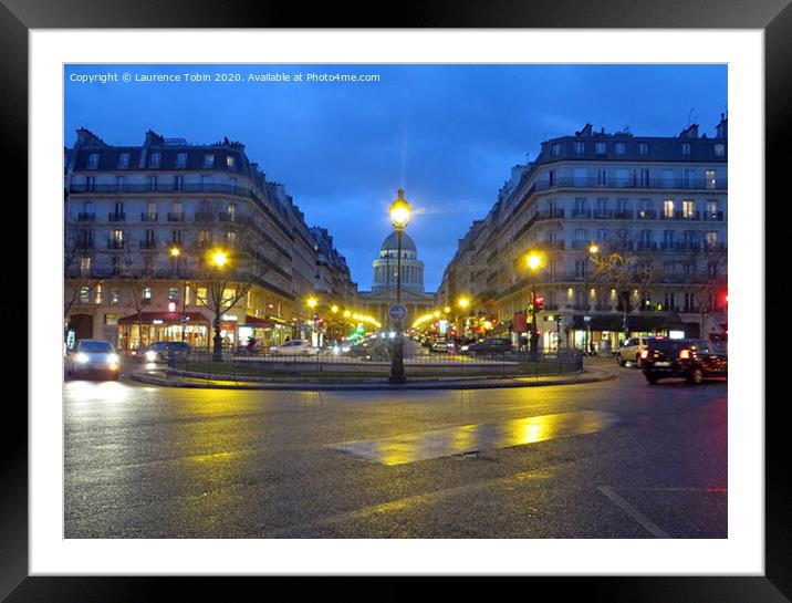 Place Edward Rostard, Paris. Framed Mounted Print by Laurence Tobin