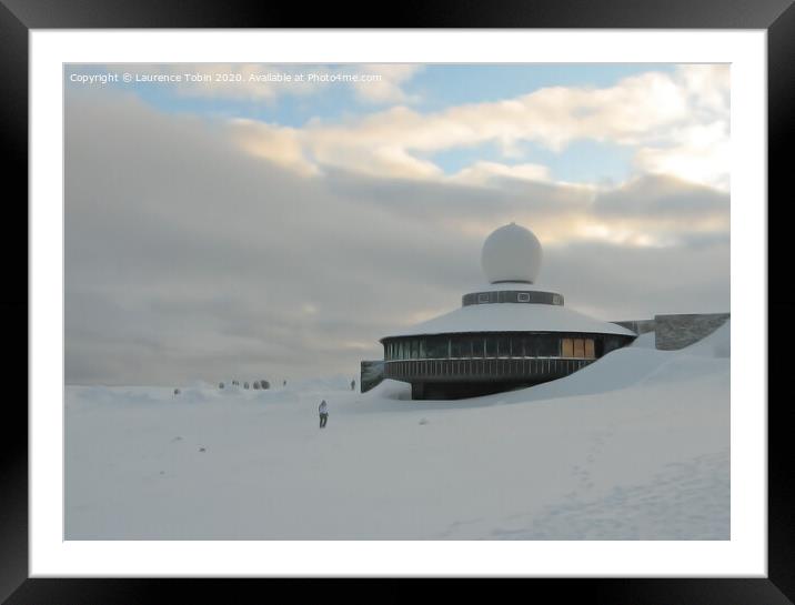 North Cape Snowball, Norway Framed Mounted Print by Laurence Tobin
