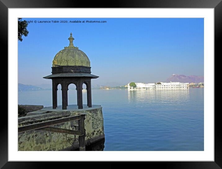Lake Palace, Udaipur India Framed Mounted Print by Laurence Tobin